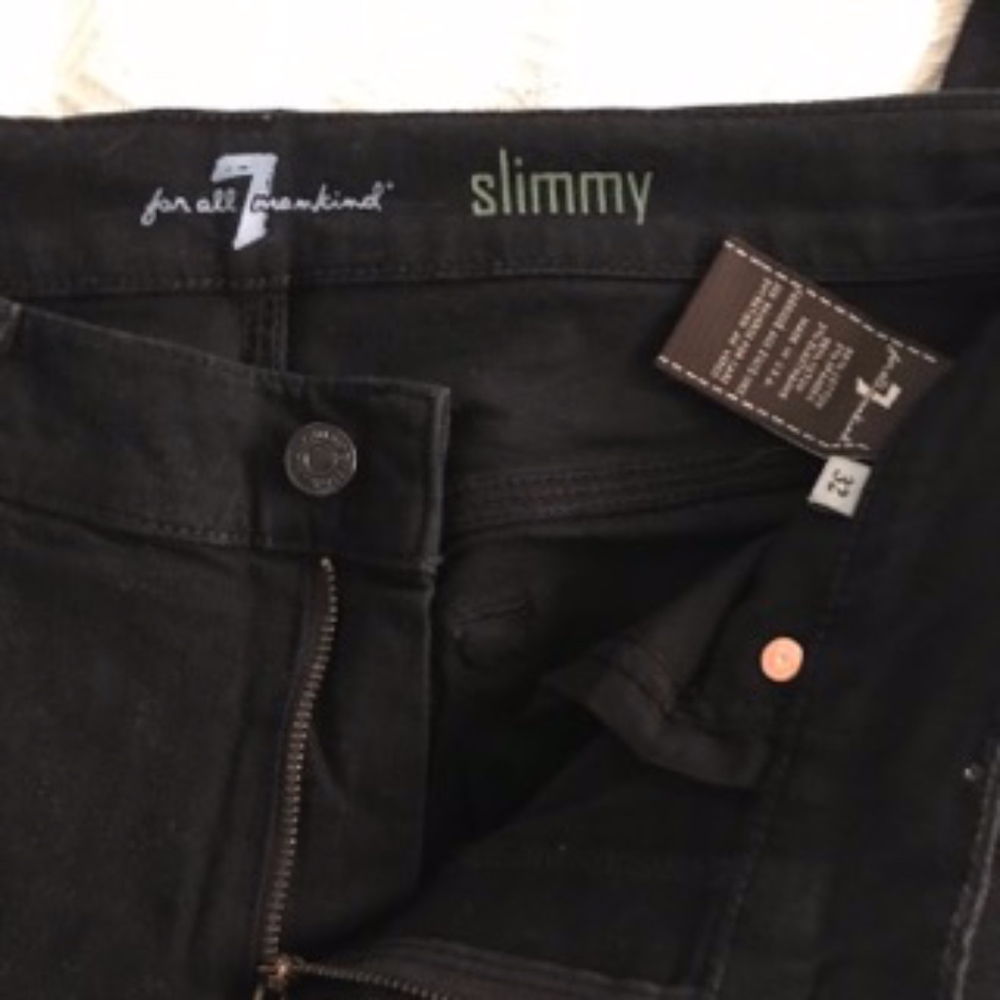 7 for all mankind Black Slimmy Jeans
